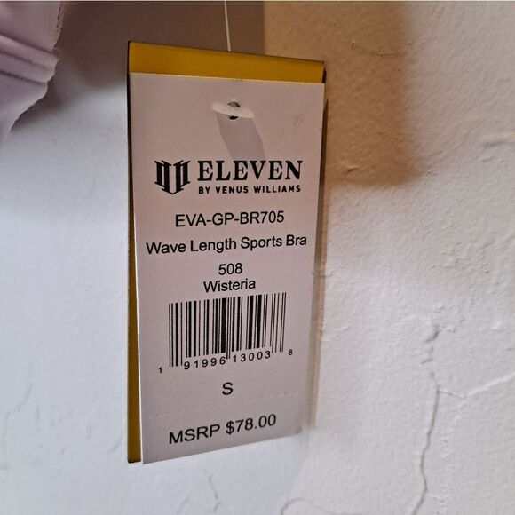 EleVen By Venus Williams Wave Length Cut Out Tennis Sports Bra In Wister… - Picture 3 of 9